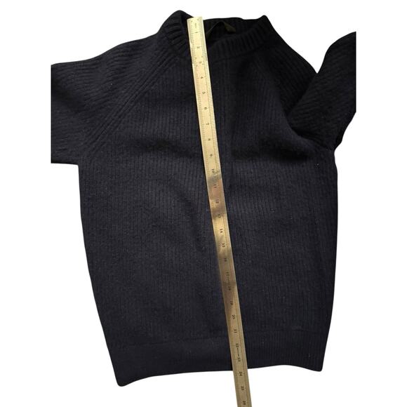 Jenni Kayne 100% Cashmere Sweater Men’s fisherman knit S Navy Blue - Picture 12 of 12